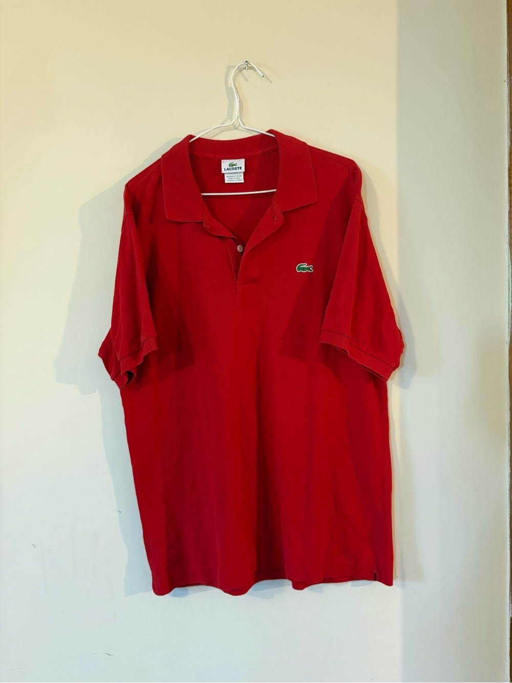 Lacoste Men's Red Classic Pique Polo Shirt XL